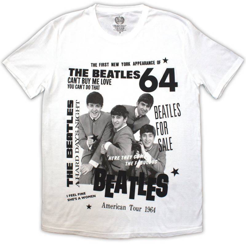 【予約商品】THE BEATLES バンドTシャツ ユニセックス: 1964 (White)