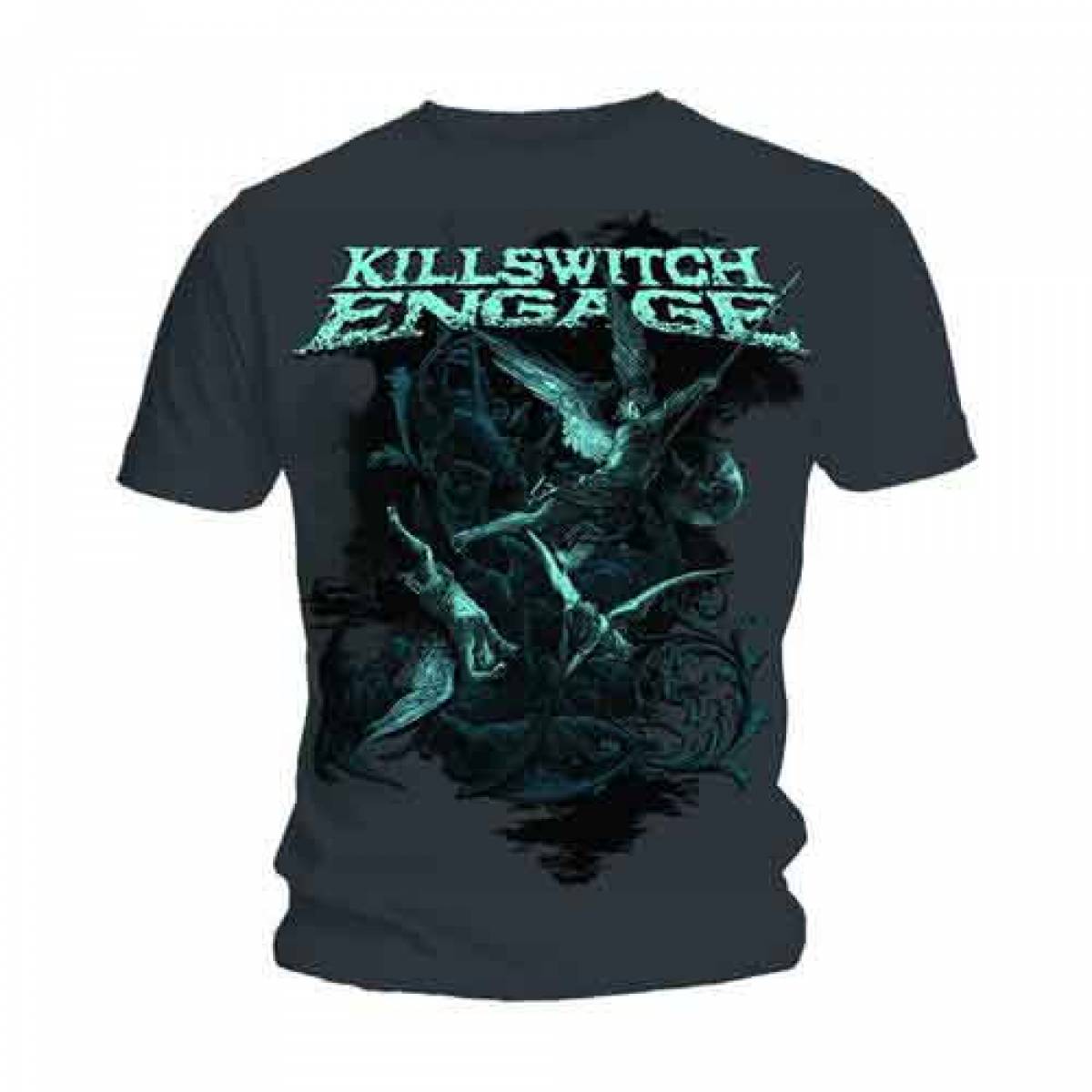 【予約商品】KILLSWITCH ENGAGE バンドTシャツ ユニセックス: Engage Battle (Charcoal Grey) - CHARCOAL GREY