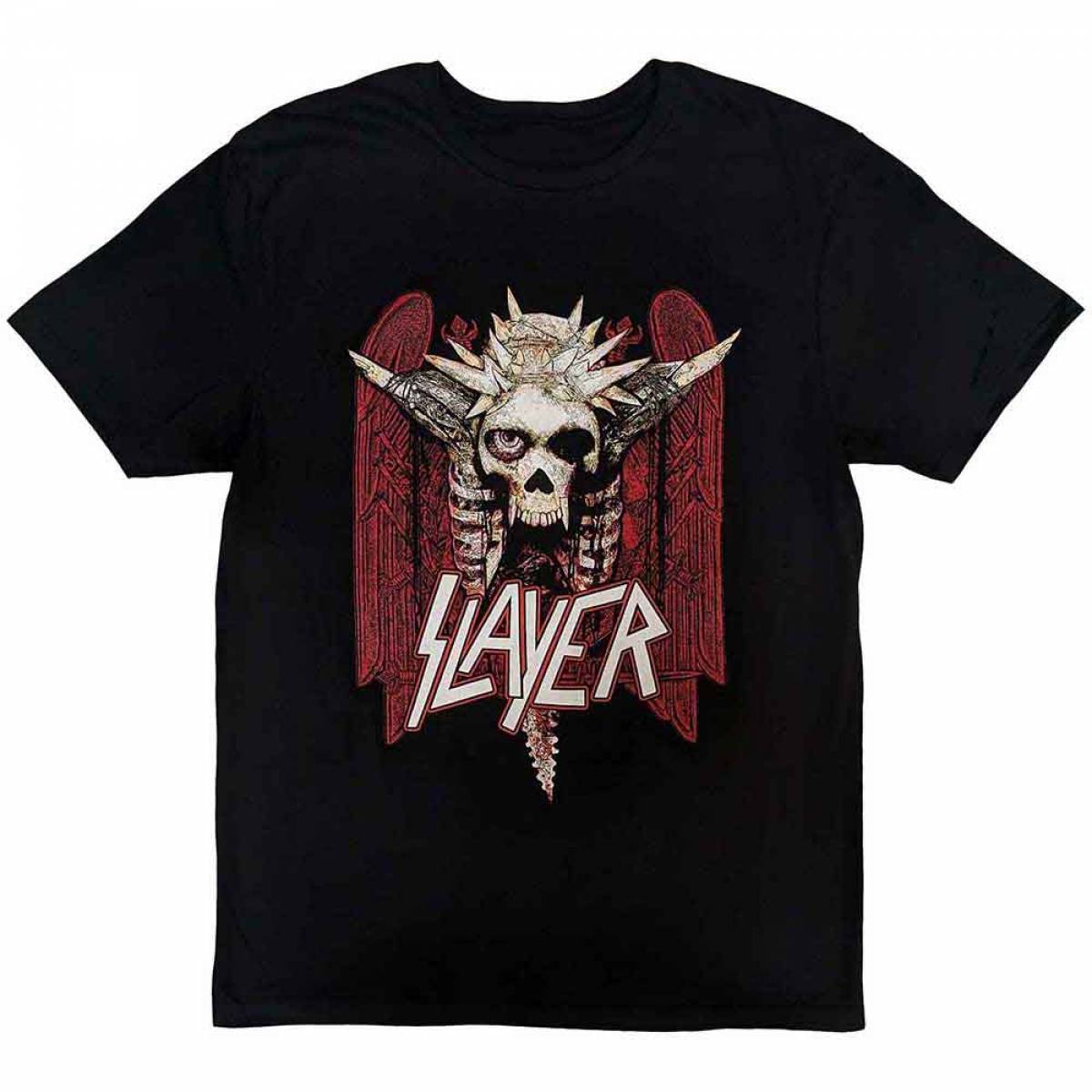 【予約商品】SLAYER バンドTシャツ ユニセックス: Nailed Red (Black) - BLACK