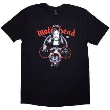 【予約商品】MOTORHEAD バンドTシャツ ユニセックス: 50 Years Band Circles (Black) - BLACK