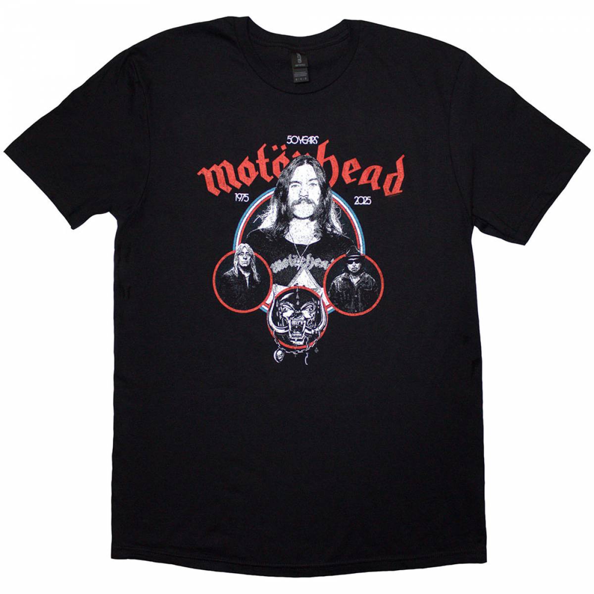 【予約商品】MOTORHEAD バンドTシャツ ユニセックス: 50 Years Band Circles (Black) - BLACK