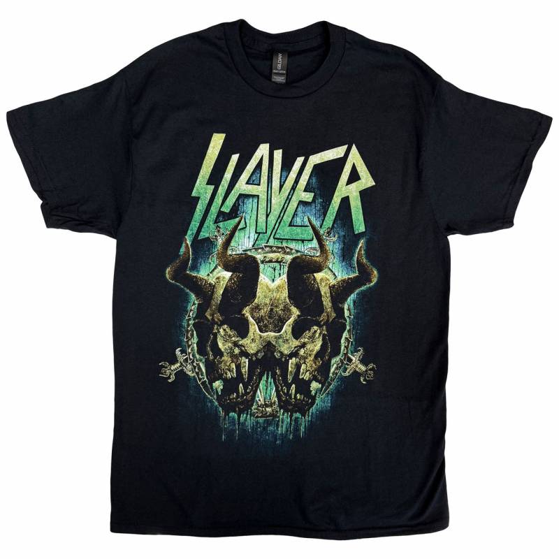 【予約商品】SLAYER バンドTシャツ ユニセックス: Daemonic Twin (Black)