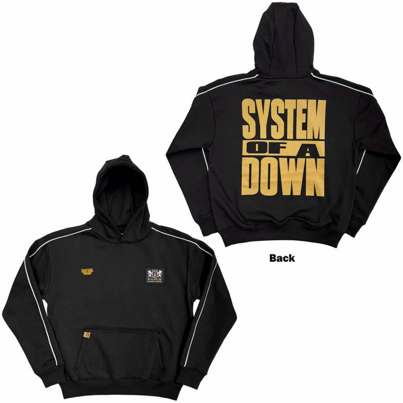 【予約商品】SYSTEM OF A DOWN Unisex Pullover Hoodie: Paris Event Tour '26 (Black) (Back Print & Ex-Tour)