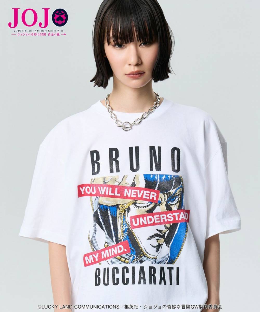 ジョジョの奇妙な冒険xglamb(グラム)GB0125/JJ05 : Bruno Bucciarati T-shirts II - White