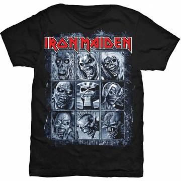 【予約商品】IRON MAIDEN バンドTシャツ ユニセックス: Nine Eddies - BLACK