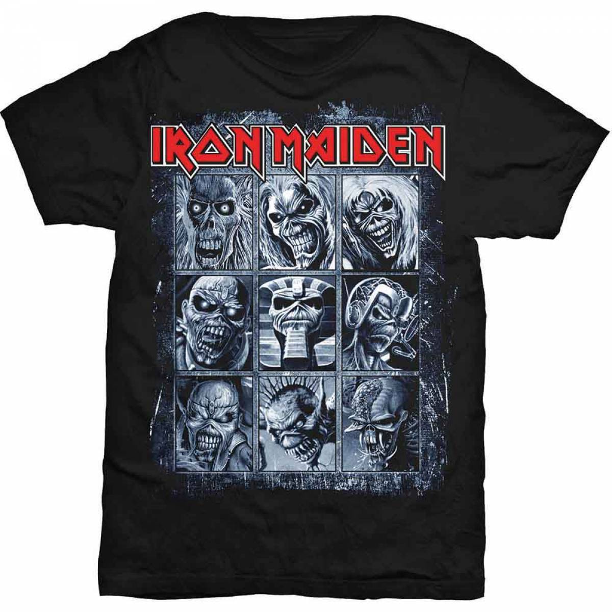 【予約商品】IRON MAIDEN バンドTシャツ ユニセックス: Nine Eddies - BLACK