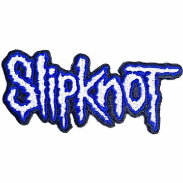 【予約商品】SLIPKNOT Woven Patch: Cut-Out Logo Blue Border (Standard)