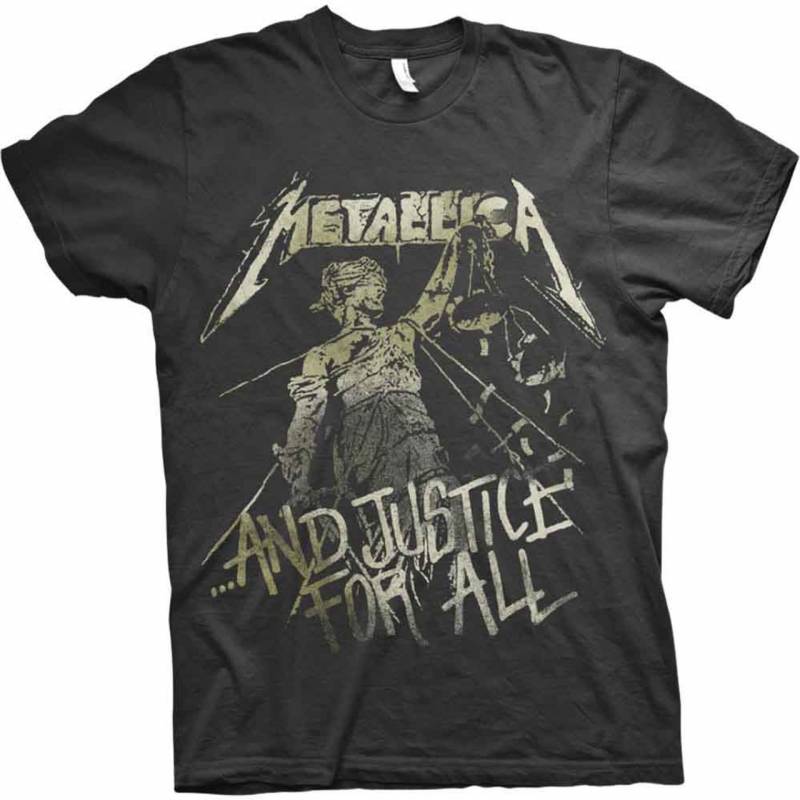 【予約商品】METALLICA バンドTシャツ ユニセックス: Justice Vintage (Black)