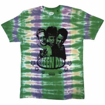 【予約商品】GREEN DAY バンドTシャツ ユニセックス: Trio (Green) (Wash Collection) - GREEN