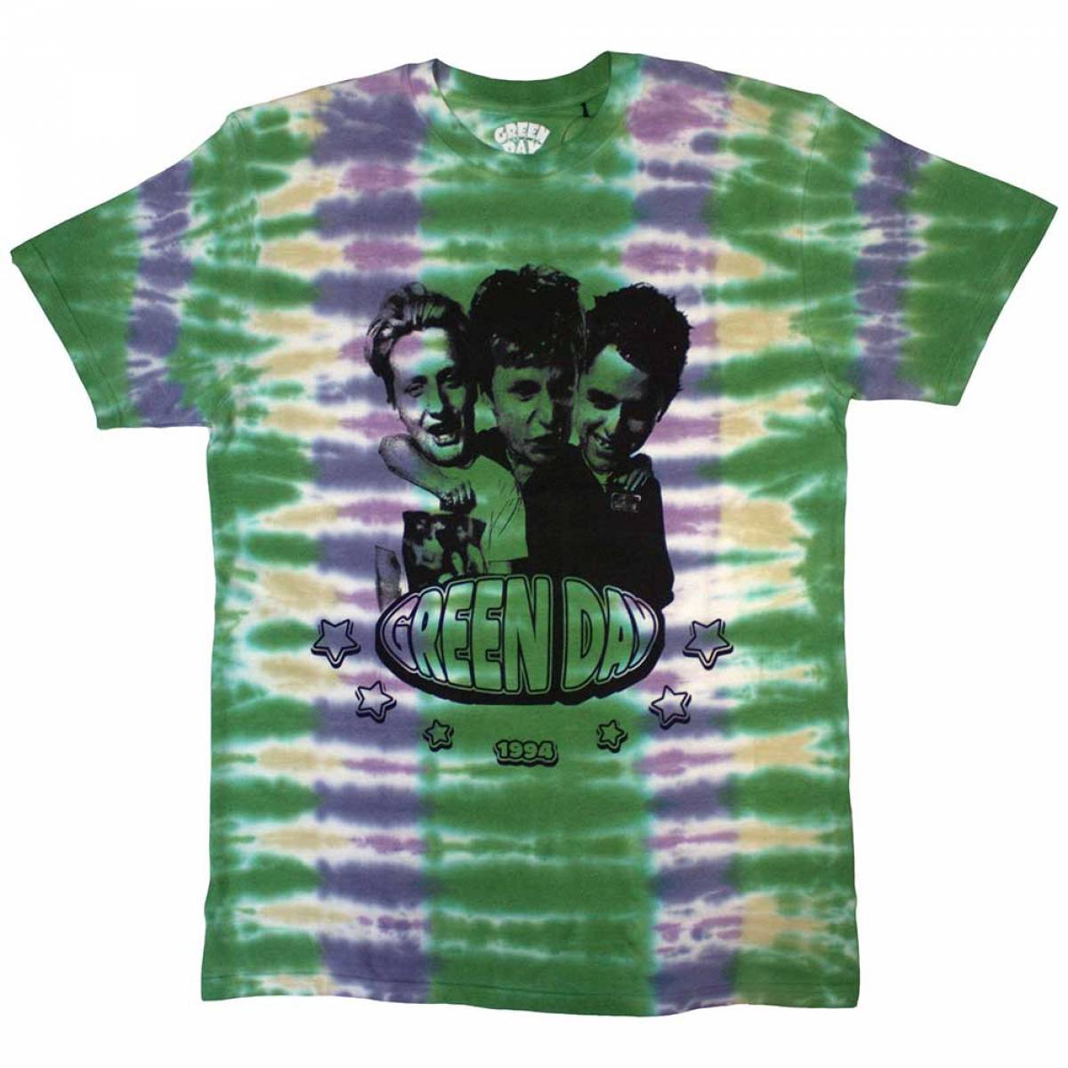 【予約商品】GREEN DAY バンドTシャツ ユニセックス: Trio (Wash Collection) - GREEN