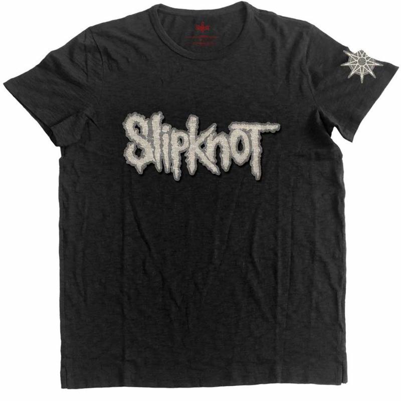 【予約商品】SLIPKNOT バンドTシャツ ユニセックス: Logo & Star Applique (Black) (Embellished)