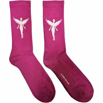 【予約商品】NIRVANA Unisex Terry Socks: In Utero White Angel (Pink) (UK Size 7 - 11) - PINK
