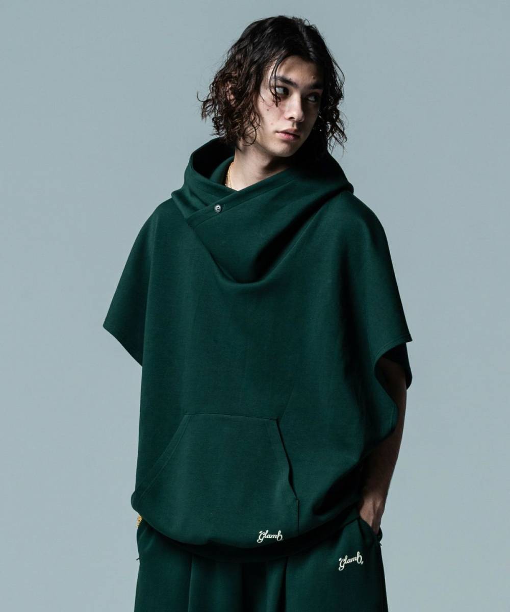 glamb (グラム)GB0223/CS03 : No Sleeve Hoodie / ノースリーブフーディ - Green