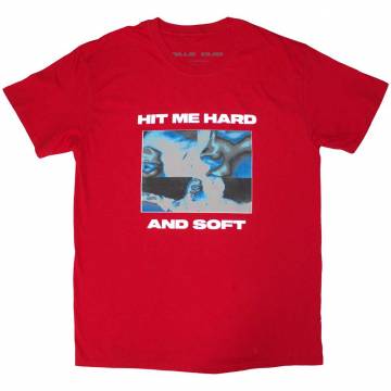 【予約商品】BILLIE EILISH バンドTシャツ ユニセックス: Hit Me Hard And Soft Negative (Red) - RED