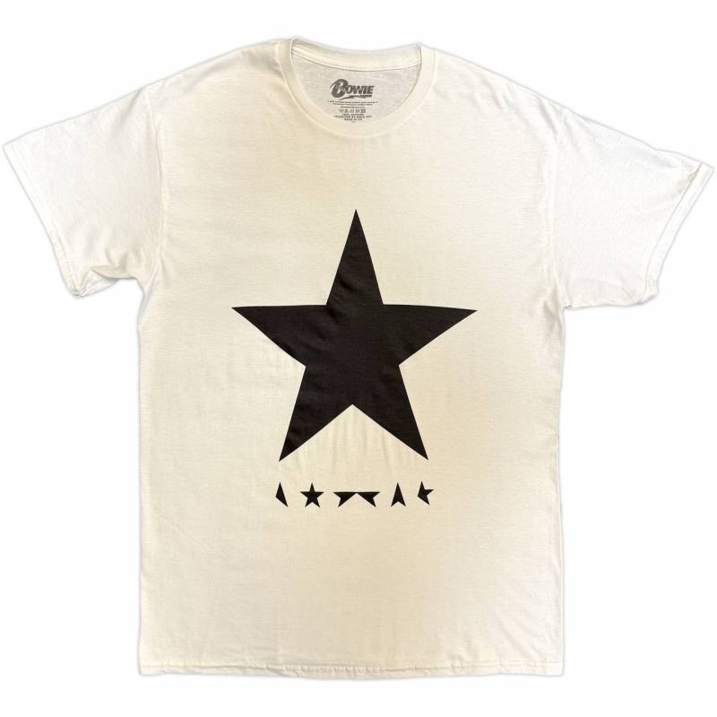 【予約商品】DAVID BOWIE バンドTシャツ ユニセックス: Blackstar on White (White)