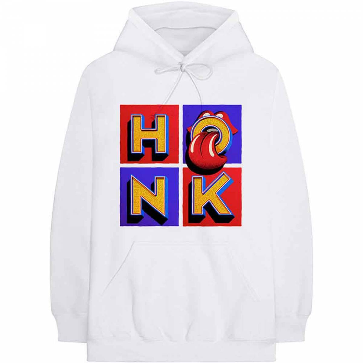 【予約商品】THE ROLLING STONES Unisex Pullover Hoodie: Honk Album (White) - WHITE