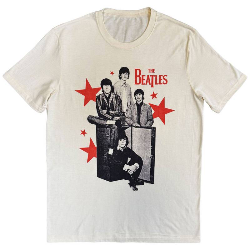 【予約商品】THE BEATLES バンドTシャツ ユニセックス: Red Stars (Natural)
