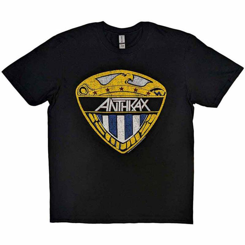 【予約商品】ANTHRAX バンドTシャツ ユニセックス: Eagle Shield (Black)
