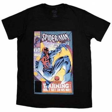 【予約商品】MARVEL COMICS ユニセックスTシャツ: Spider-Man Warning Comic Cover