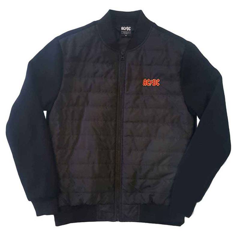 【予約商品】AC/DC Unisex Quilted Jacket: Logo (Black) - BLACK