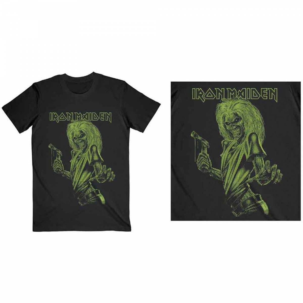 【予約商品】IRON MAIDEN バンドTシャツ ユニセックス: One Colour Eddie - BLACK