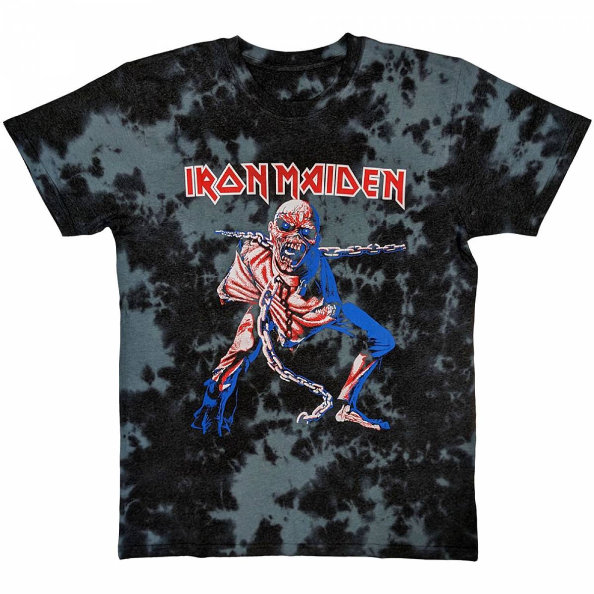【予約商品】IRON MAIDEN バンドTシャツ ユニセックス: Eddie Piece Of Mind (Wash Collection) - BLACK