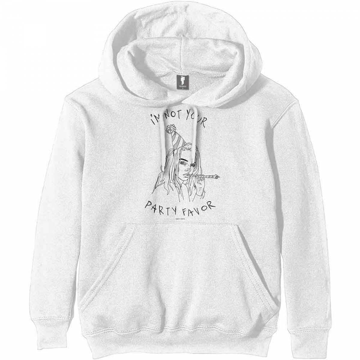 【予約商品】BILLIE EILISH Unisex Pullover Hoodie: Party Favor - WHITE