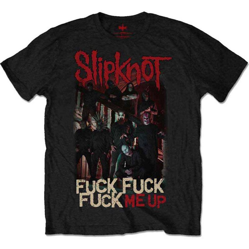 【予約商品】SLIPKNOT バンドTシャツ ユニセックス: Fuck Me Up (Black) - BLACK