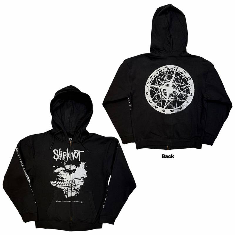 【予約商品】SLIPKNOT Unisex Zipped Hoodie: Subliminal Verses (Black) (Back Print)