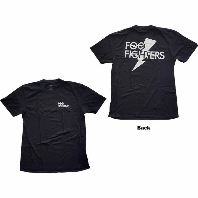 【予約商品】FOO FIGHTERS バンドTシャツ ユニセックス: Flash Logo (Black) (Back Print)