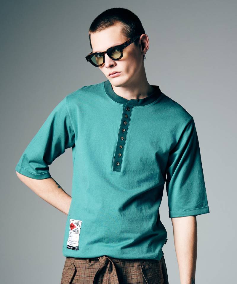 【予約商品】glamb(グラム) Augusta Cutsew / オーガスタカットソー - Green