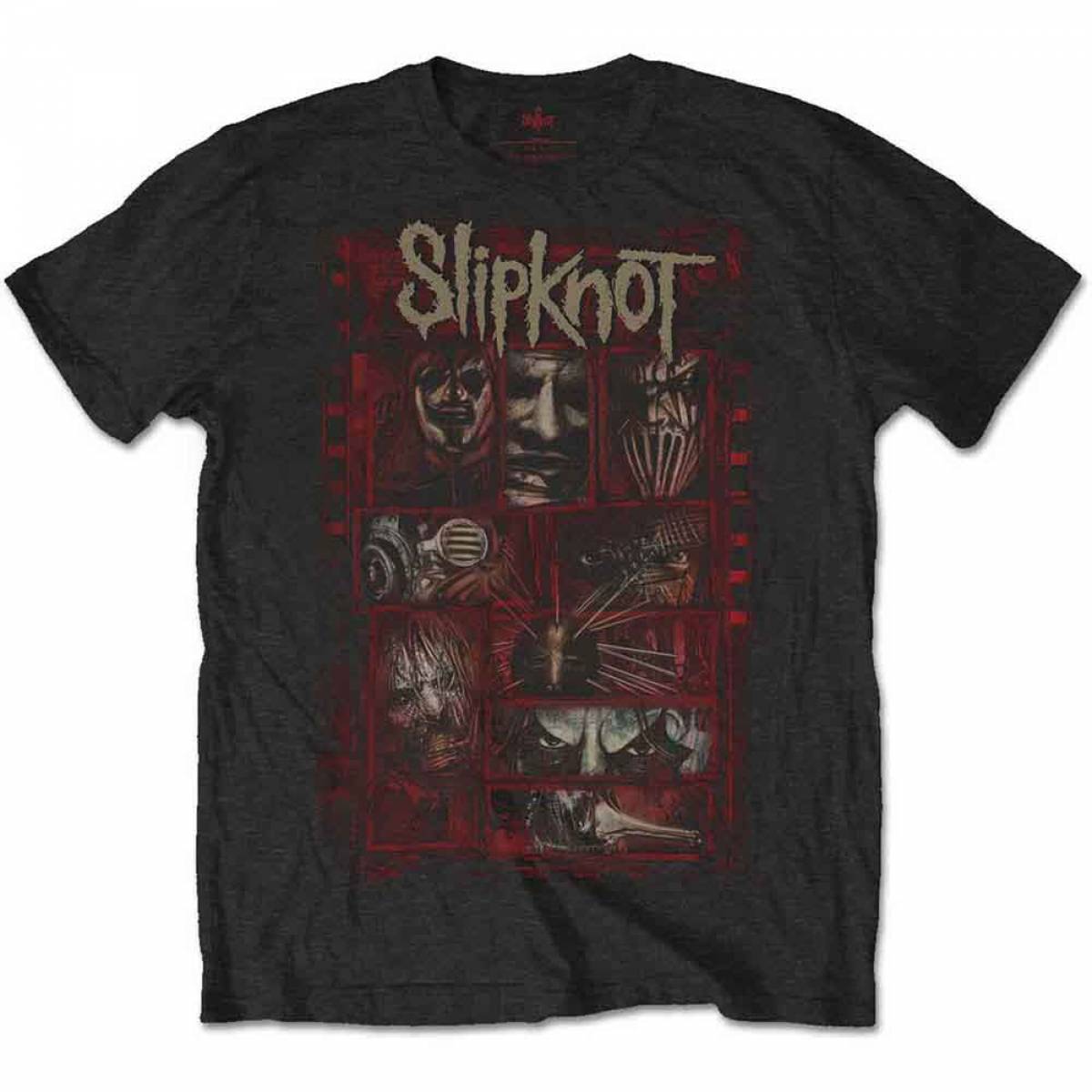 【予約商品】SLIPKNOT バンドTシャツ ユニセックス: Sketch Boxes (Black) (Back Print) - BLACK