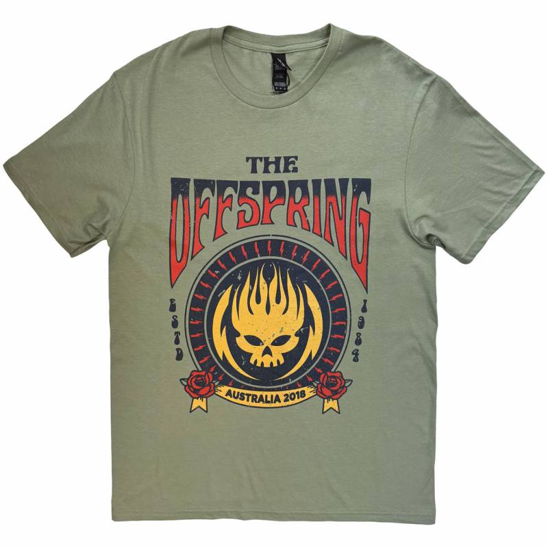 【予約商品】THE OFFSPRING バンドTシャツ ユニセックス: Australia 2018 (Green)