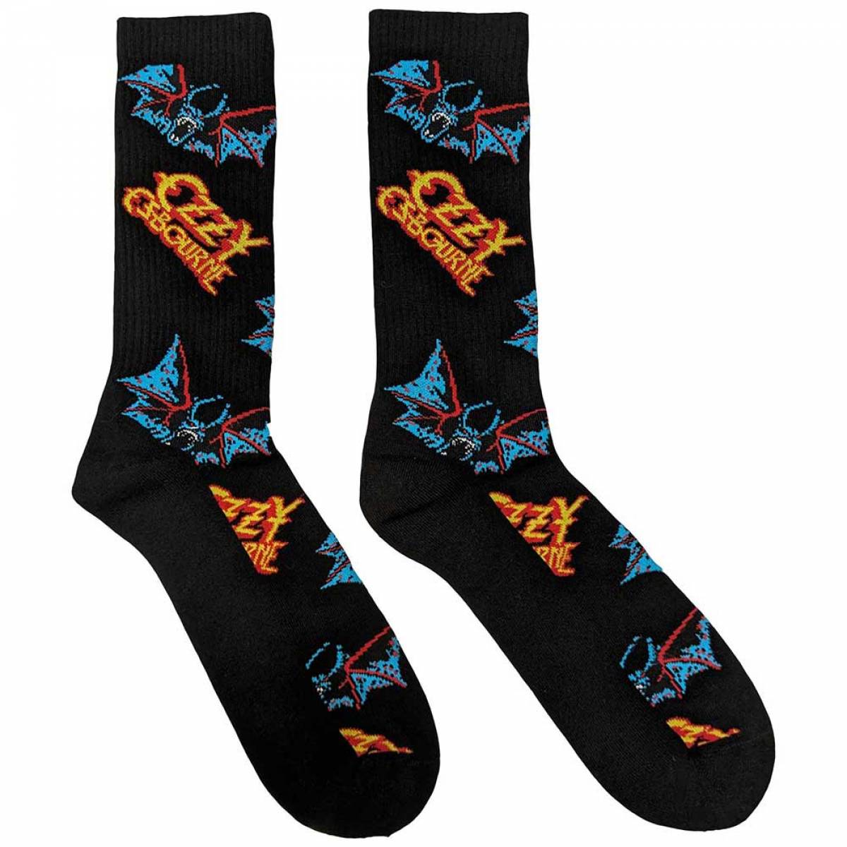 【予約商品】OZZY OSBOURNE Unisex Ankle Socks: Logos & Bats (Black) (UK Size 7 - 11) - BLACK