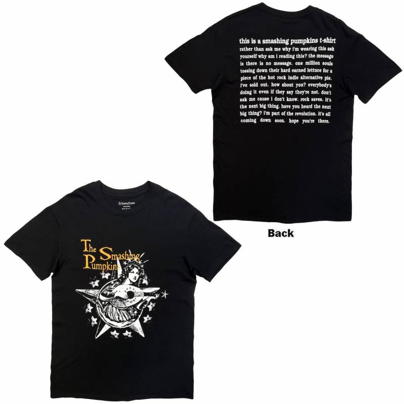 【予約商品】THE SMASHING PUMPKINS バンドTシャツ ユニセックス: Star Girl (Black) (Back Print)