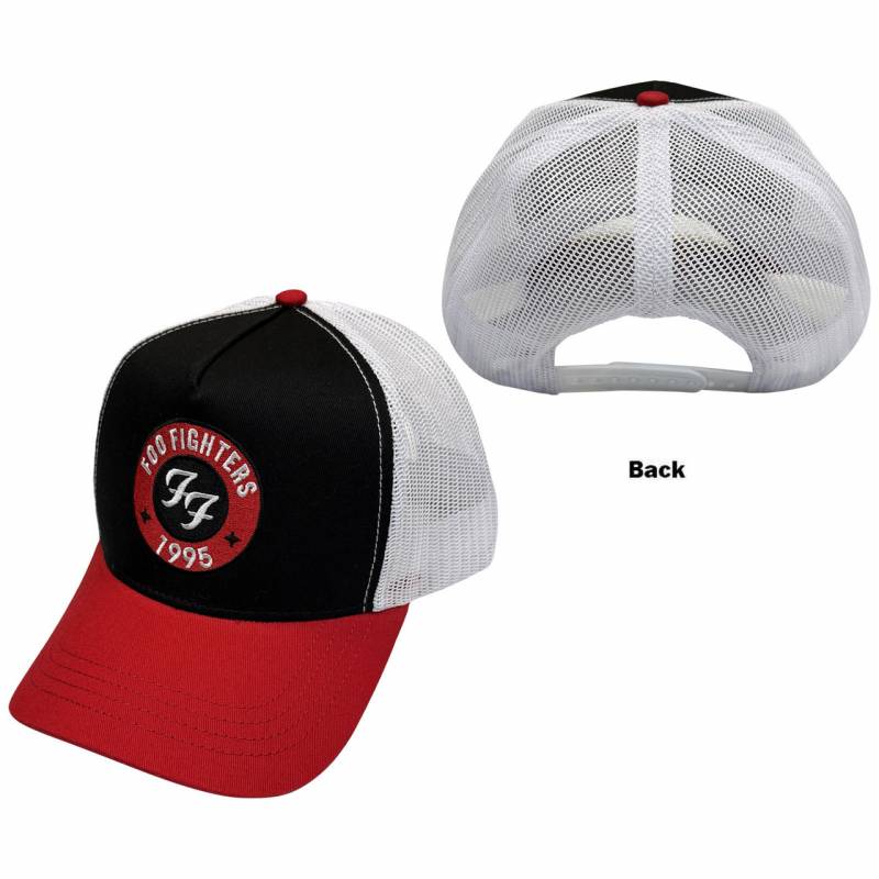 【予約商品】FOO FIGHTERS Unisex Mesh Back Cap: 1995 Emblem (Black, Red & White)