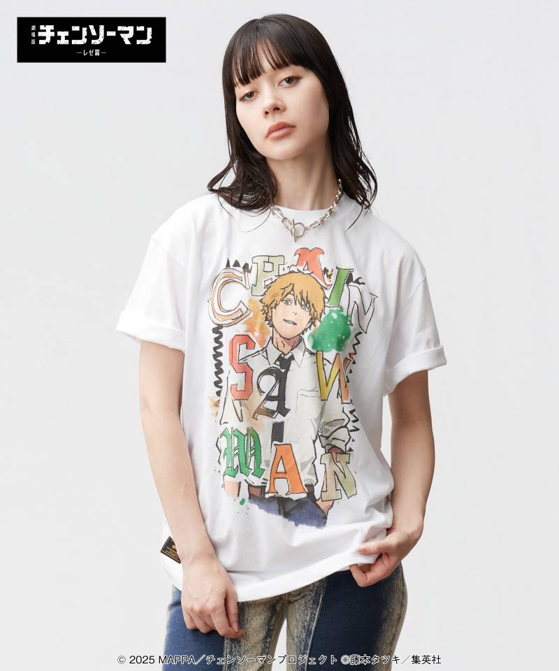 【予約商品】チェンソーマンxglamb(グラム) Denji T-shirt II / デンジTシャツ2 - White