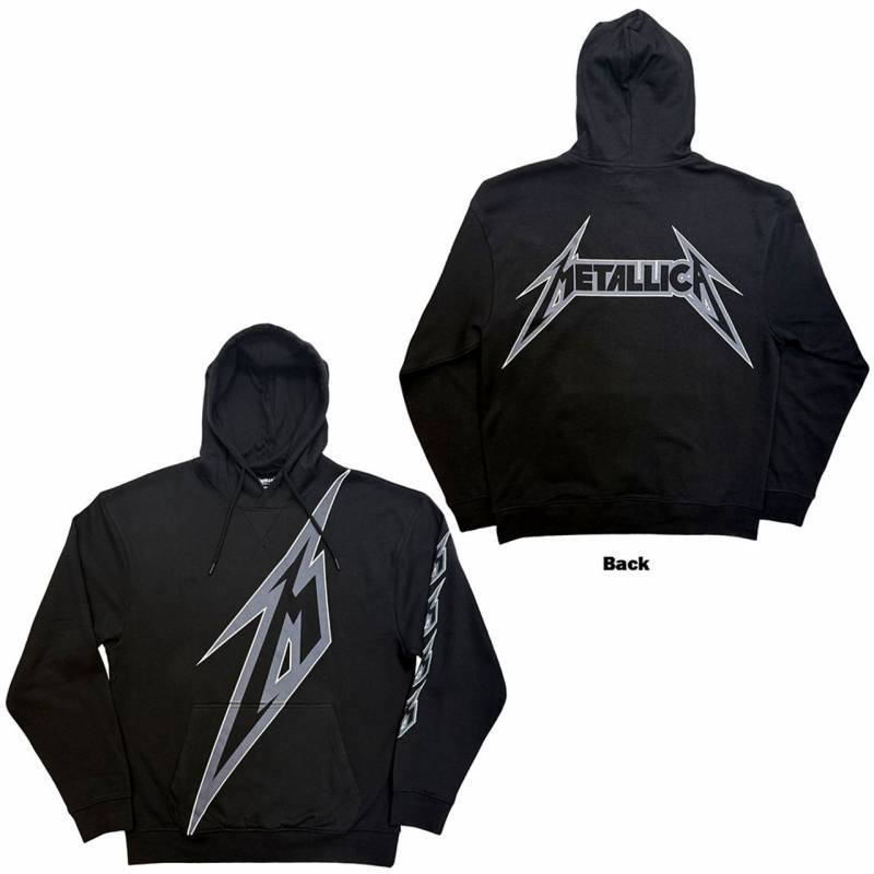 【予約商品】METALLICA Unisex Pullover Hoodie: M Bolt (Black) (Back Print)