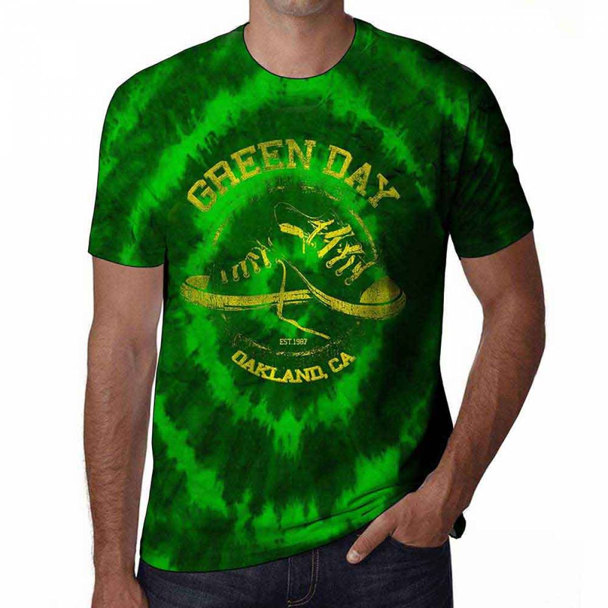 【予約商品】GREEN DAY バンドTシャツ ユニセックス: All Stars (Wash Collection) - GREEN