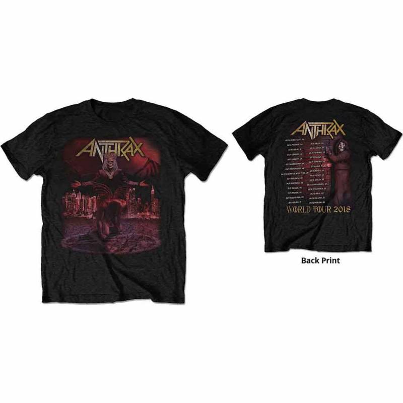 【予約商品】ANTHRAX バンドTシャツ ユニセックス: Bloody Eagle World Tour 2018 (Black) (Back Print & Ex-Tour) (Small)