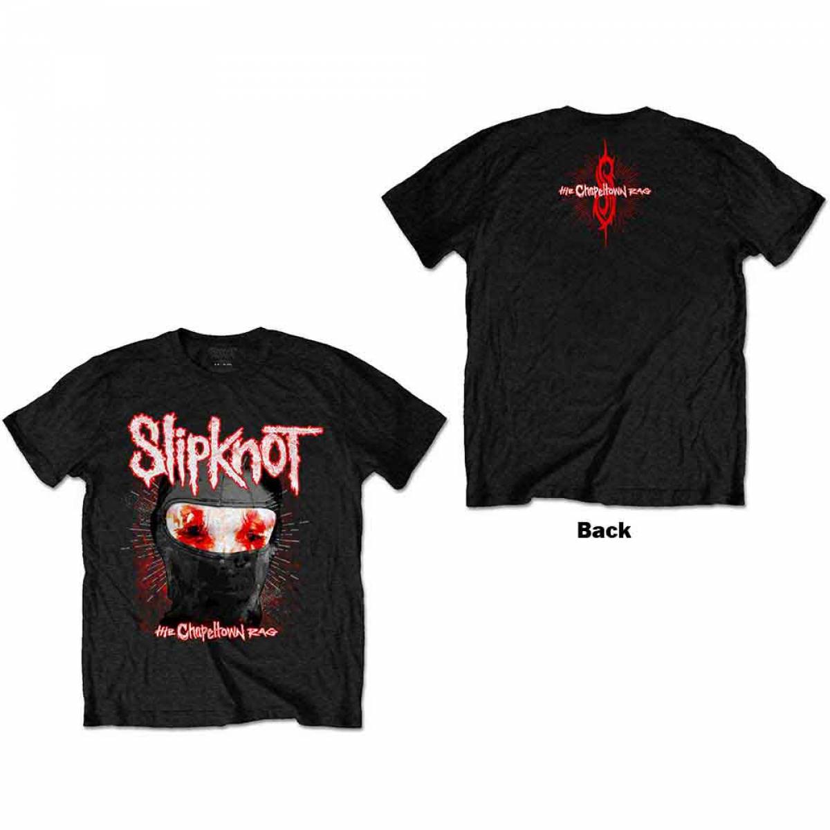 【予約商品】SLIPKNOT バンドTシャツ ユニセックス: Chapeltown Rag Mask (Black) (Back Print) - BLACK
