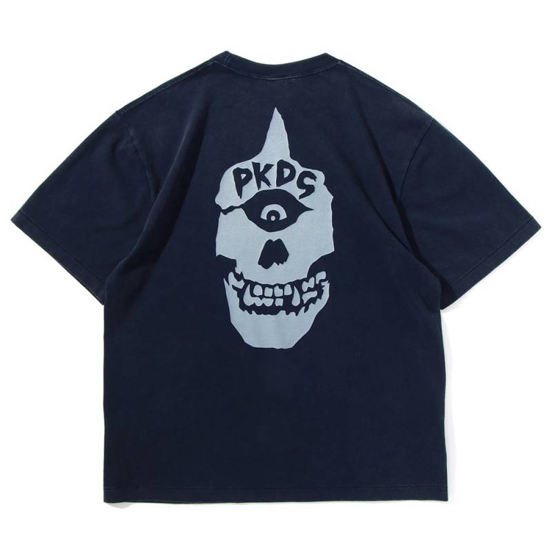 【予約商品】PUNK DRUNKERS (パンク・ドランカーズ) 一つ目スカルTEE - H.NAVY