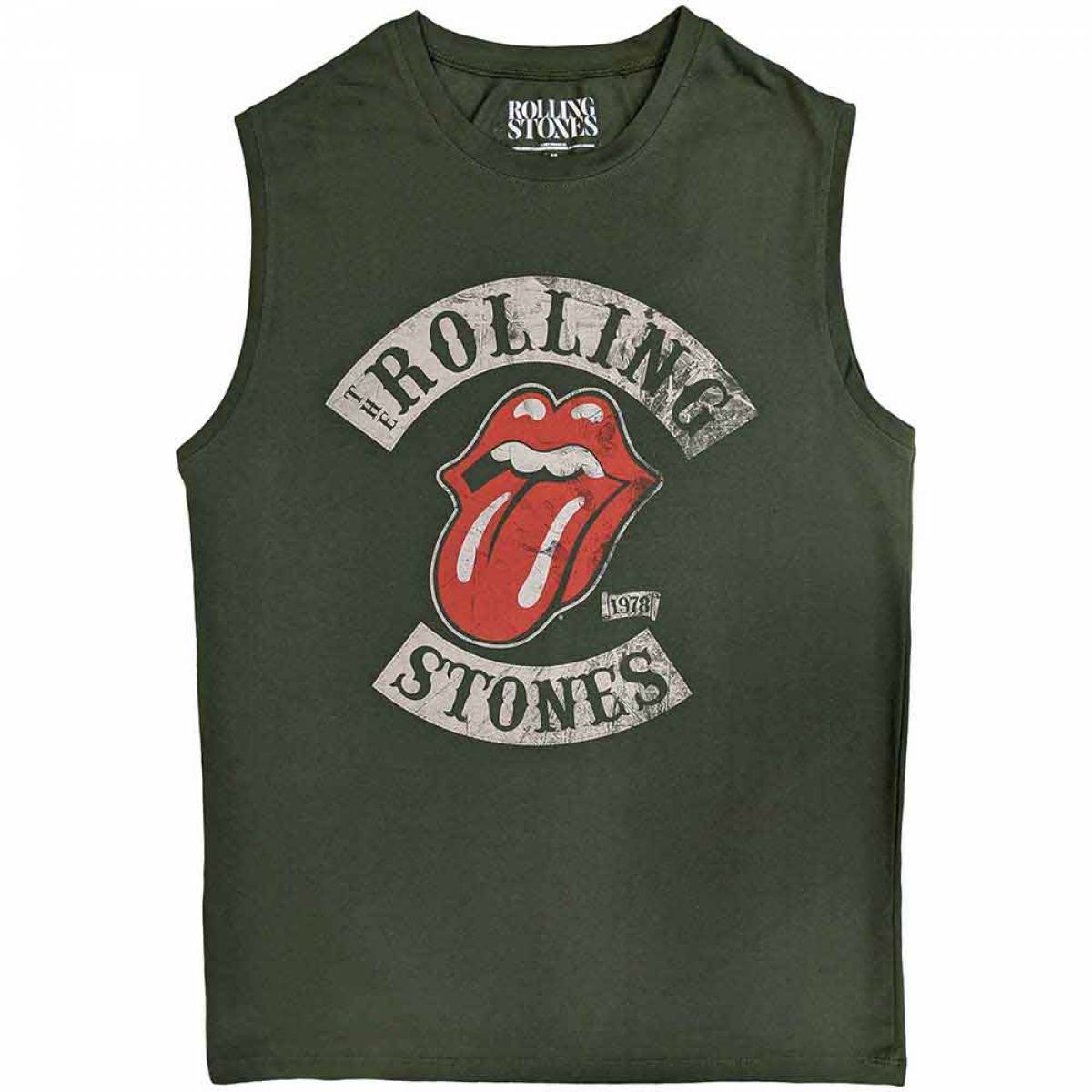 【予約商品】THE ROLLING STONES Unisex Tank バンドTシャツ: Tour 78 (Green) - GREEN