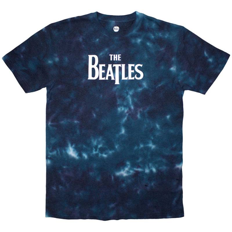 【予約商品】THE BEATLES バンドTシャツ ユニセックス: Drop T Logo (Blue) (Wash Collection)
