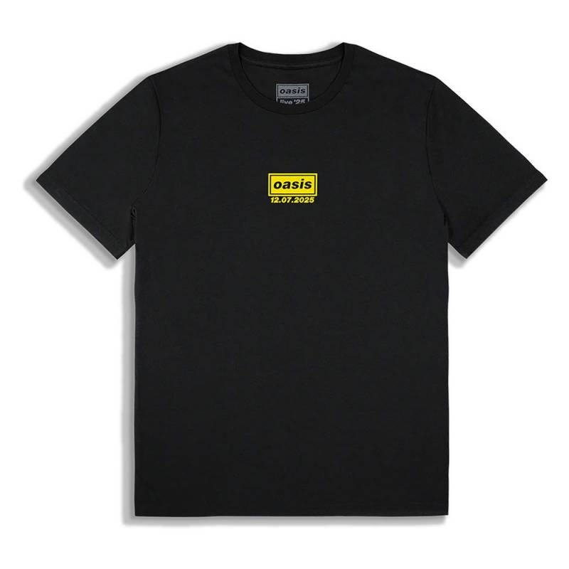 【予約商品】OASIS バンドTシャツ ユニセックス: Manchester 12 July Event (Black) (Back Print & Ex-Tour)