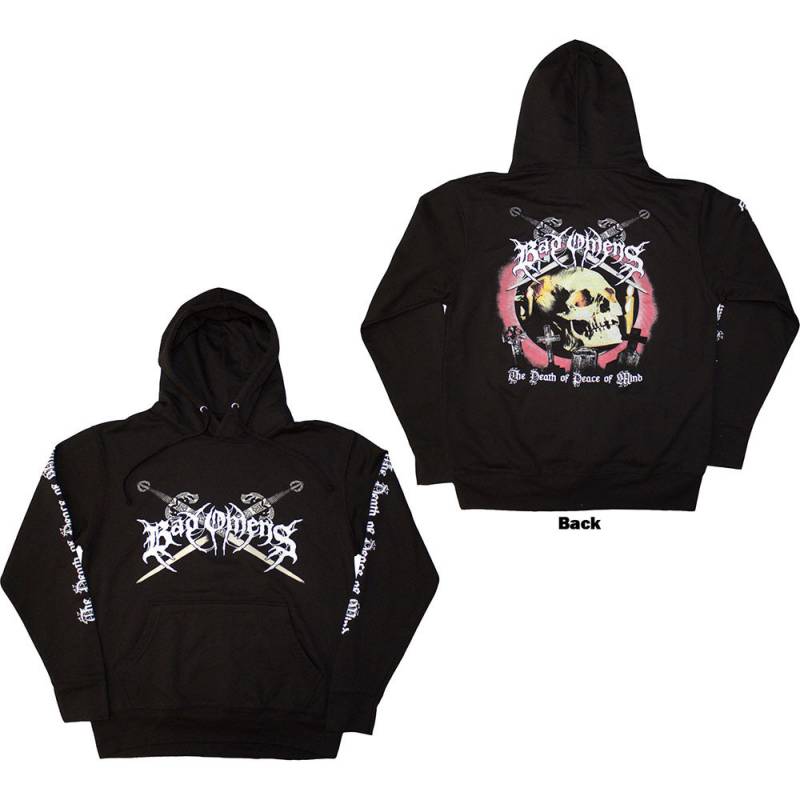 【予約商品】BAD OMENS Unisex Pullover Hoodie: Skull and Candles (Black) (Back Print)