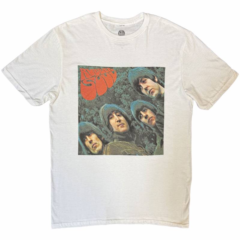 【予約商品】THE BEATLES バンドTシャツ ユニセックス: Rubber Soul Album Cover (White)