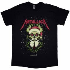 【予約商品】METALLICA バンドTシャツ ユニセックス: Santa Horns (Black)