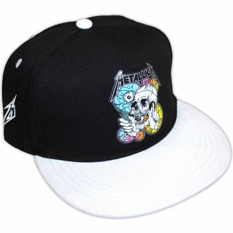 【予約商品】METALLICA Unisex Snapback Cap: The Shortest Straw Multi Eyes (Black & Grey)