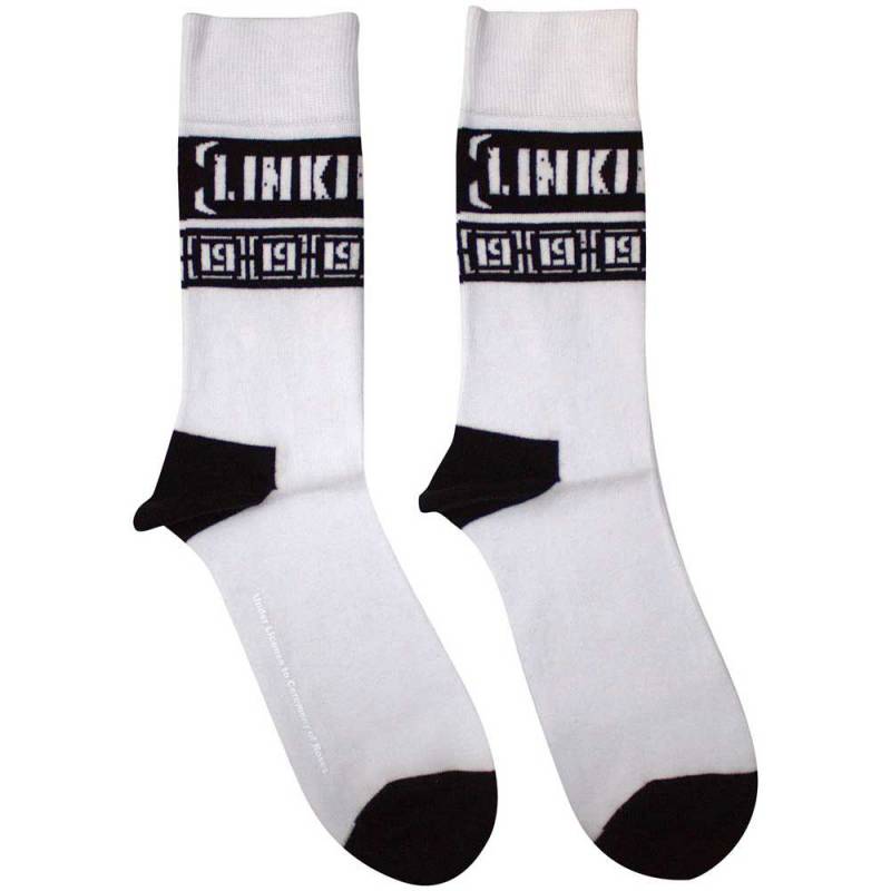 【予約商品】LINKIN PARK Unisex Ankle Socks: LP Repeat (White) (UK Size 4 - 7) - WHITE